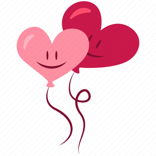 Valentine, love, valentines, romantic, heart, pink, balloon icon - Download on Iconfinder