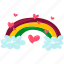 valentine, love, valentines, romantic, heart, pink, weather, rainbow, cloud 