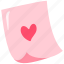 valentine, love, valentines, romantic, heart, pink, letter, message, paper 