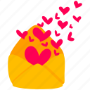 valentine, love, valentines, romantic, heart, pink, letter, envelope, message