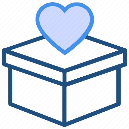 Box, delivery, donation, heart, love, valentine’s day icon - Download on Iconfinder