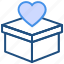 box, delivery, donation, heart, love, valentine’s day 