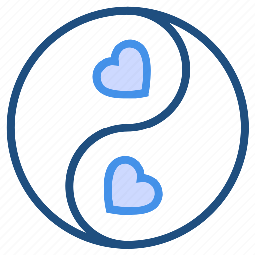 Family, harmony, heart, valentine’s day, yang, yin, yin and yang icon - Download on Iconfinder