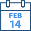 14 february, calendar, february, valentine’s day, wall calendar 