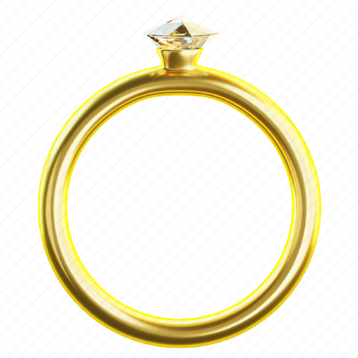 Ring, valentine, wedding, alarm, romance, diamond, heart 3D illustration - Download on Iconfinder