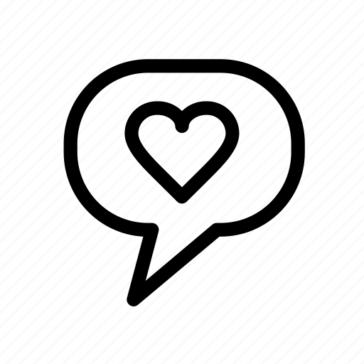 Love, romantic, speechbubble, valentine, valentine's day icon - Download on Iconfinder