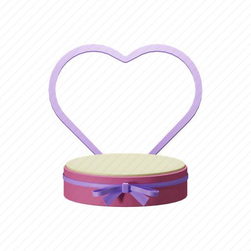Valentine, podium, love, romance, platform, product, stand 3D illustration - Download on Iconfinder