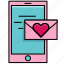 cellphone, feast, heart, love, message, valentine, valentine&#x27;s day 