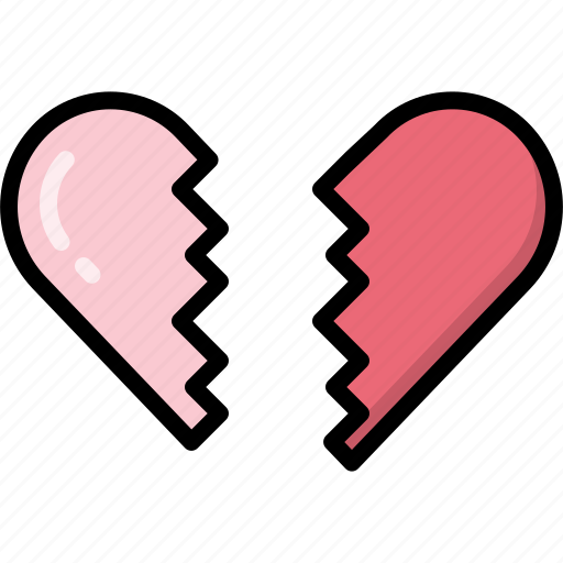 Breakup, broken, divorce, heart, heartbroken, love, valentines icon - Download on Iconfinder
