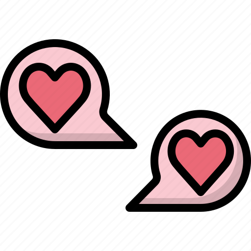 Bubble, chat, communication, heart, love, speech, valentines icon - Download on Iconfinder