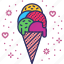 cone, dessert, flirt, ice cream, romance, sweet, valentines 