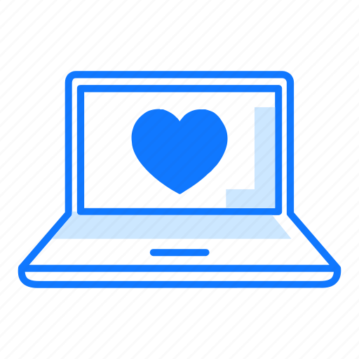 Computer, device, laptop, love, monitor, screen, valentines day icon - Download on Iconfinder
