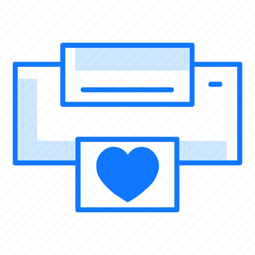 Love, office, paper, print, printer, printing, valentines day icon - Download on Iconfinder