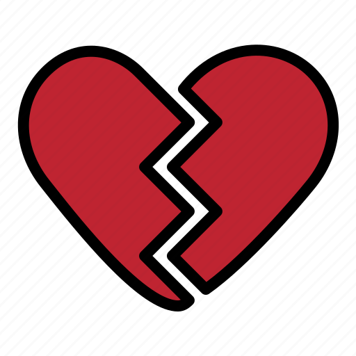 Broken, heart, valentine, shape, romance icon - Download on Iconfinder