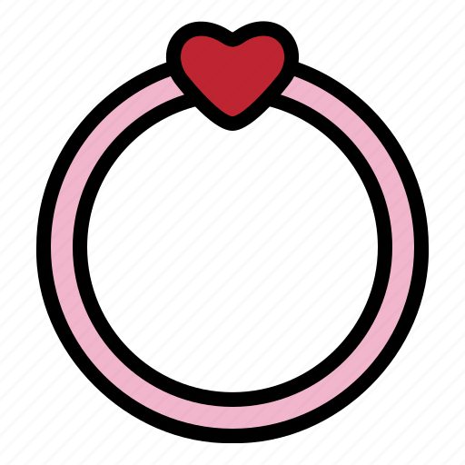 Ring, heart, shape, romance, valentine icon - Download on Iconfinder