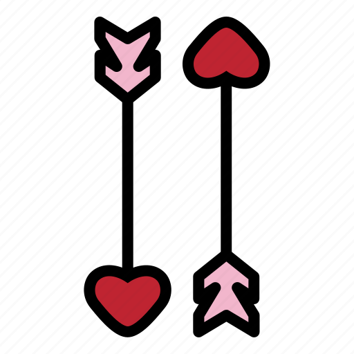 Arrow, heart, shape, romance, valentine icon - Download on Iconfinder
