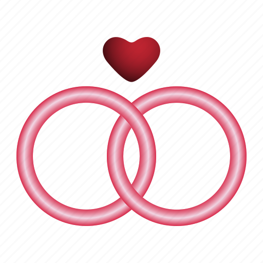 Pair, ring, valentine, romance, circle, heart, shape icon - Download on Iconfinder