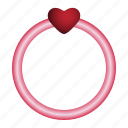 ring, valentine, heart, shape, romance, circle