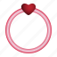 ring, valentine, heart, shape, romance, circle 