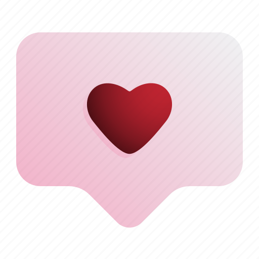 Chat, valentine, heart, shape, romance, message, communication icon - Download on Iconfinder
