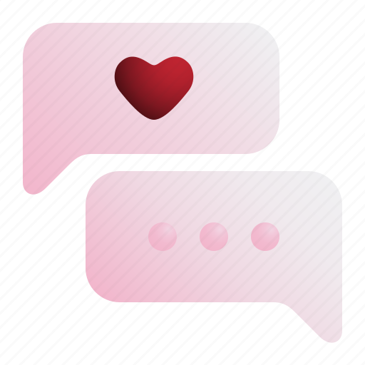 Chat, valentine, heart, shape, romance, communication, bubble icon - Download on Iconfinder