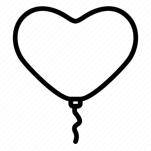 Balloon, valentine, heart, shape, romance icon - Download on Iconfinder