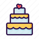 cake, celebration, dessert, heart, pastry, valentine, wedding