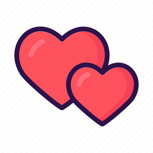 Couple, doubleheart, hearts, love, pair, valentine, wedding icon - Download on Iconfinder