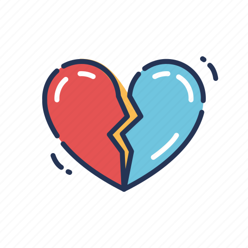 Broken, heart, love, valentine icon - Download on Iconfinder