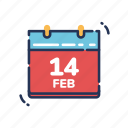 calendar, date, valentine, love