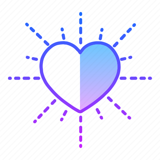 Heart, illumination, light, love, lovely, sun, valentines day icon - Download on Iconfinder