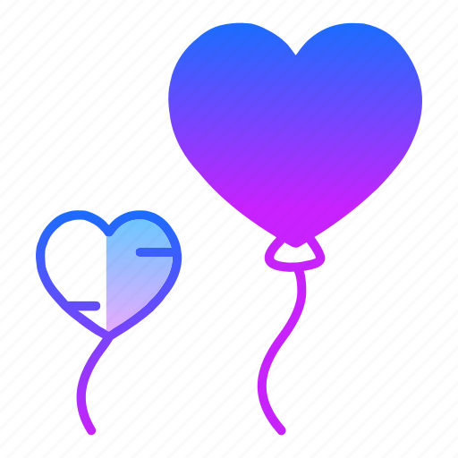 Air, balloon, fly, hearts, love, marriage, valentines day icon - Download on Iconfinder