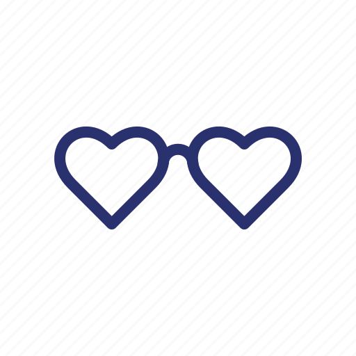 Glasses, heart, love, pink, red, valentine icon - Download on Iconfinder