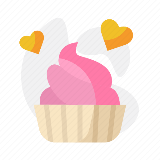 Cake, cup, heart, love, pink, red, valentine icon - Download on Iconfinder