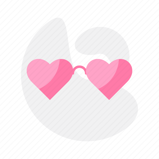 Glasses, heart, love, pink, red, valentine, wedding icon - Download on Iconfinder