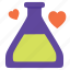 valentine, sticker, love, potion, aroma, fragrant, perfume, bottle, bubbles, chemistry, elixir, fluid, formula, laboratory, liquid, party, pink, science, romance, relationship 