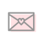 envelope, front, valentines, letter, love, mail, message 