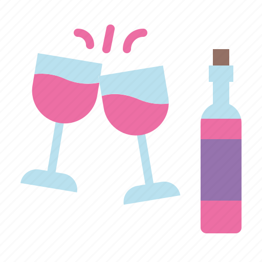 Drink, alcohol, glass, bottle, wine, valentines icon - Download on Iconfinder