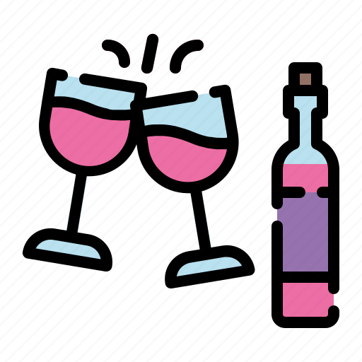 Drink, alcohol, glass, bottle, wine, valentines icon - Download on Iconfinder