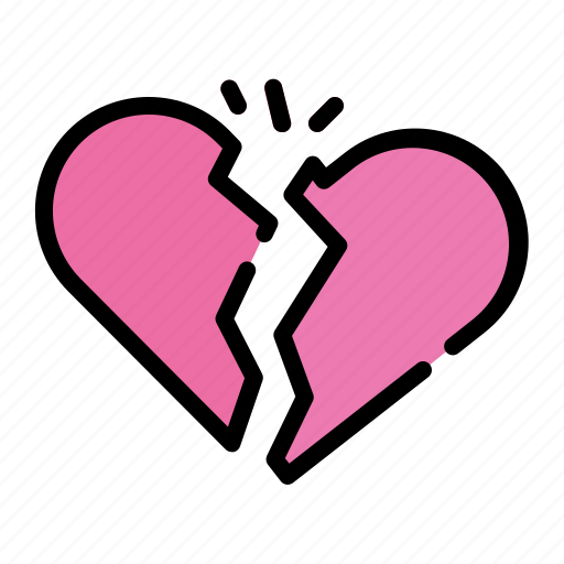 Sad, heart, unhappy, pain, valentines, heartbroken, love icon - Download on Iconfinder