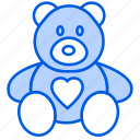 bear, heart, teddy, toy, gift