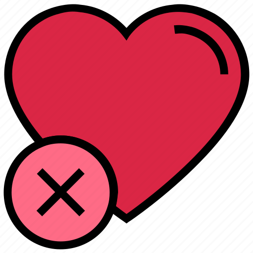 Cross, heart, love, reject, valentine’s day icon - Download on Iconfinder