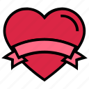 banner, celebration, heart, love, ribbon, valentine’s day
