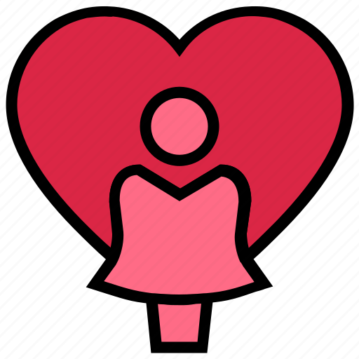 Girl, girlfriend, heart, love, romance, valentine’s day, woman icon - Download on Iconfinder