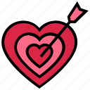 arrow, bow, cupid, heart, love, target, valentine’s day