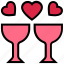 beverage, cheers, drinks, glass, heart, relationship, valentine’s day 