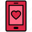 favorite, heart, love, mobile, smartphone, valentine’s day 