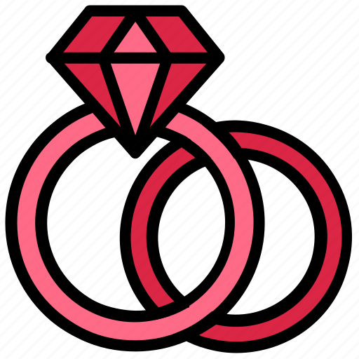 Couple, diamond rings, engagement, present, valentine’s day, wedding icon - Download on Iconfinder