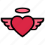 fly, heart, love, valentine’s day, wedding, wing 