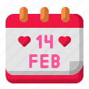 calendar, valentines, love, romantic, date, february, schedule